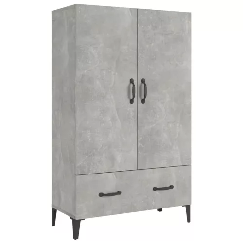  betonszürke szerelt fa magasszekrény 70 x 31 x 115 cm