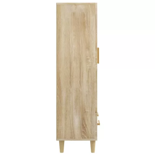  sonoma-tölgyszínű szerelt fa magasszekrény 70 x 31 x 115 cm