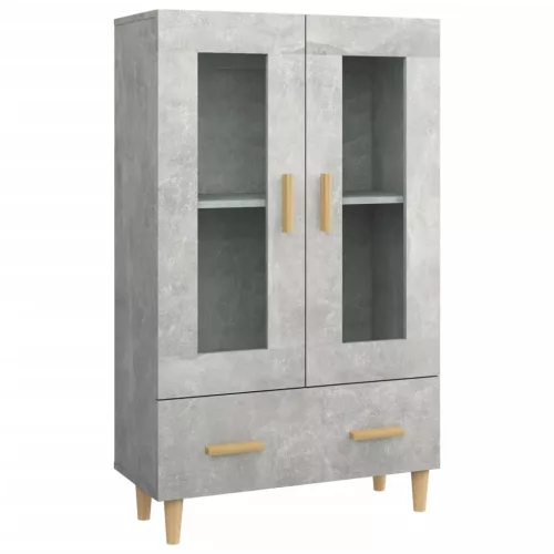 betonszürke szerelt fa magasszekrény 70 x 31 x 115 cm