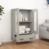  betonszürke szerelt fa magasszekrény 70 x 31 x 115 cm