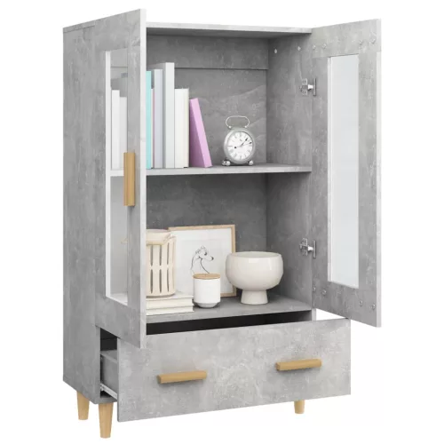  betonszürke szerelt fa magasszekrény 70 x 31 x 115 cm