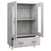 betonszürke szerelt fa magasszekrény 70 x 31 x 115 cm