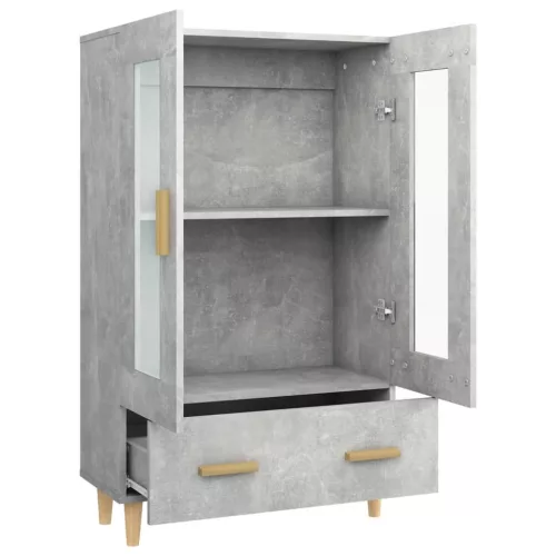  betonszürke szerelt fa magasszekrény 70 x 31 x 115 cm