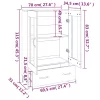  betonszürke szerelt fa magasszekrény 70 x 31 x 115 cm