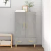  betonszürke szerelt fa magasszekrény 70 x 31 x 115 cm