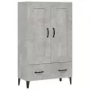  betonszürke szerelt fa magasszekrény 70 x 31 x 115 cm