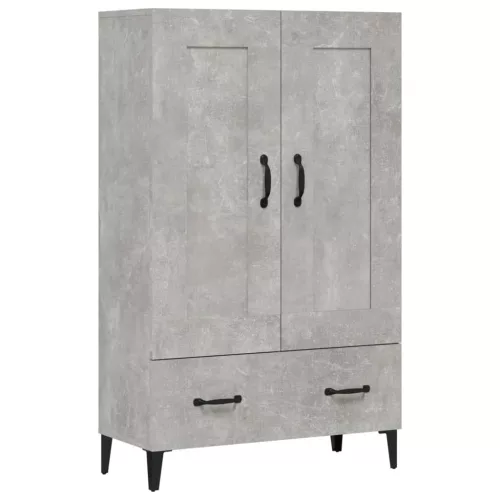  betonszürke szerelt fa magasszekrény 70 x 31 x 115 cm