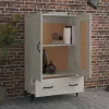  betonszürke szerelt fa magasszekrény 70 x 31 x 115 cm