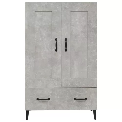  betonszürke szerelt fa magasszekrény 70 x 31 x 115 cm