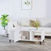  fehér szerelt fa dohányzóasztal 102 x 50 x 40 cm