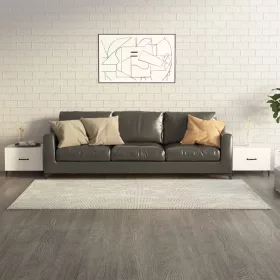  2 db fehér dohányzóasztal fémlábakkal 50 x 50 x 40 cm