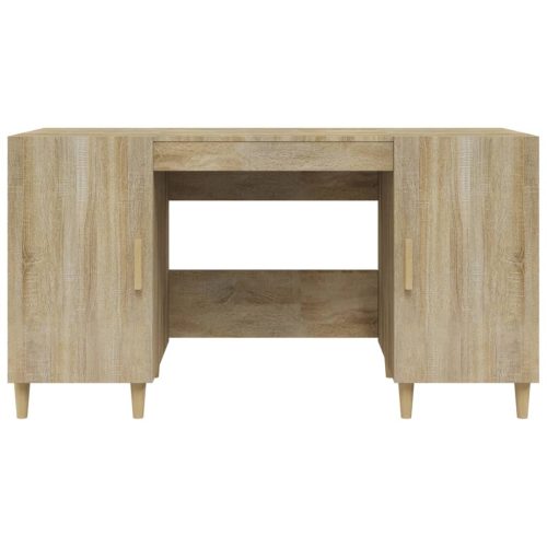  sonoma tölgy színű szerelt fa íróasztal 140 x 50 x 75 cm