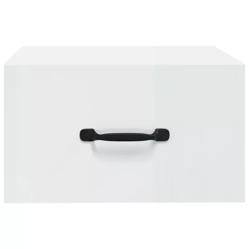  magasfényű fehér falra szerelhető éjjeliszekrény 35x35x20 cm  