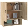  sonoma tölgy színű szerelt fa faliszekrény 60 x 31 x 70 cm