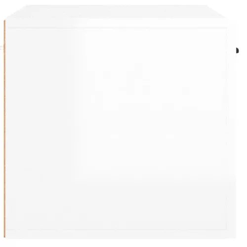  magasfényű fehér szerelt fa faliszekrény 60 x 36,5 x 35 cm