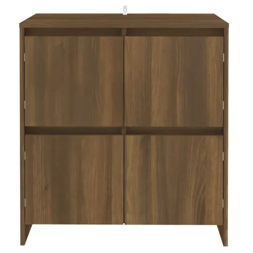  barna tölgyszínű szerelt fa tálalószekrény 70x41x75 cm