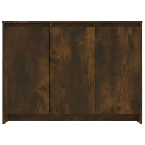  füstös tölgy színű szerelt fa tálalószekrény 102 x 33 x 75 cm