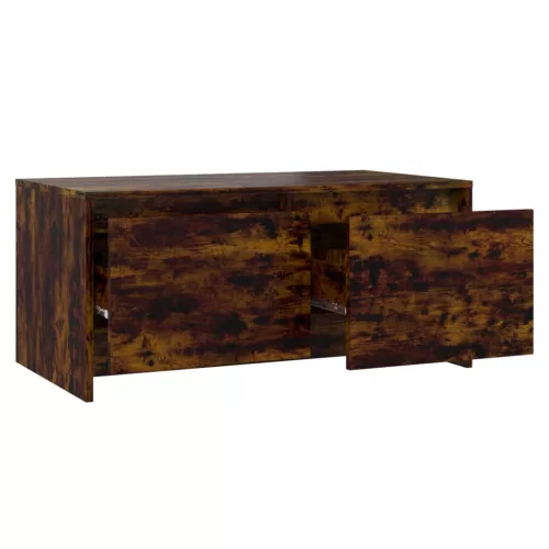  füstös tölgy színű szerelt fa dohányzóasztal 90x50x41,5 cm