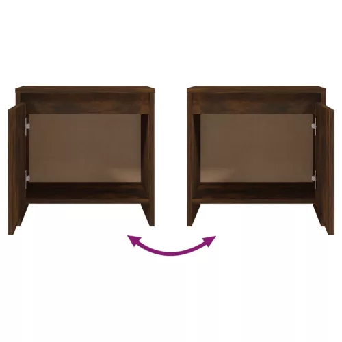  füstös tölgy színű szerelt fa éjjeliszekrény 45x34x44 cm