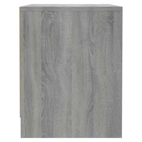  2 db szürke sonoma színű szerelt fa éjjeliszekrény 45x34x44,5cm