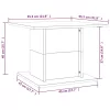  szürke sonoma színű szerelt fa dohányzóasztal 55,5x55,5x40 cm