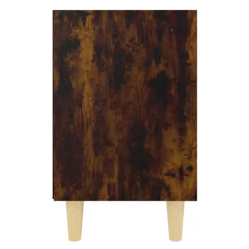  2 db füstös tölgy színű éjjeliszekrény fa lábakkal 40x30x50 cm