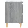  2 db szürke sonoma színű éjjeliszekrény falábakkal 40x35x50 cm