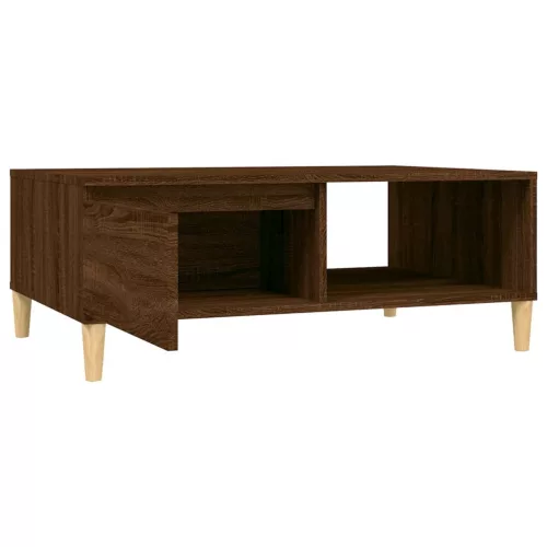  barna tölgyszínű szerelt fa dohányzóasztal 90 x 60 x 35 cm