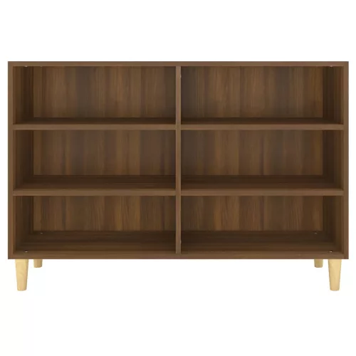  barna tölgyszínű szerelt fa tálalószekrény 103,5 x 35 x 70 cm