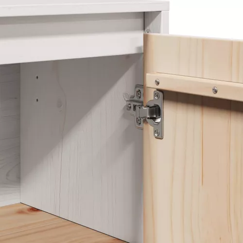  fehér tömör fenyőfa tálalószekrény 60 x 34 x 75 cm