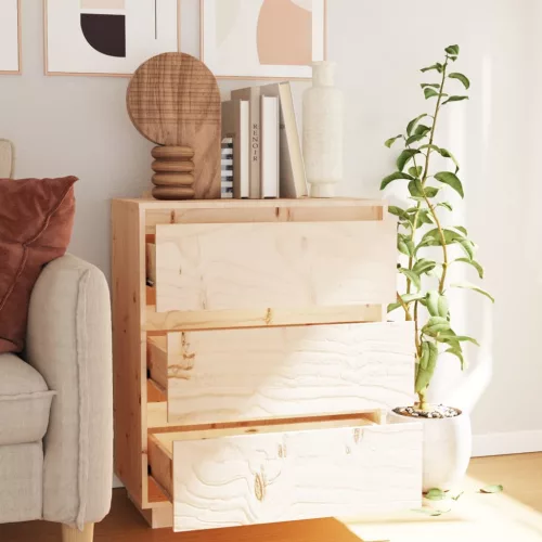  tömör fenyőfa tálalószekrény 60 x 34 x 75 cm