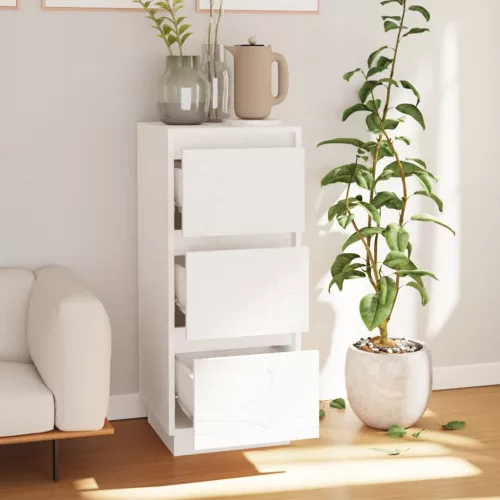  fehér tömör fenyőfa tálalószekrény 32 x 34 x 75 cm