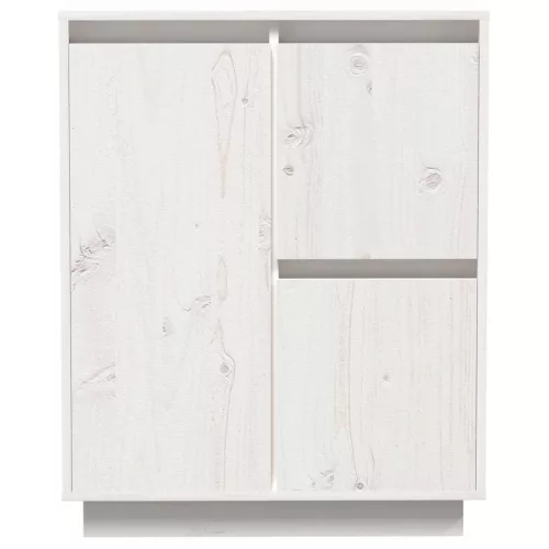  fehér tömör fenyőfa tálalószekrény 60 x 34 x 75 cm