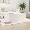  fehér tömör fenyőfa dohányzóasztal 100x50x35 cm