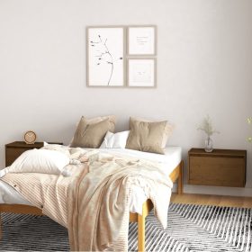    2 darab mézbarna tömör fenyőfa faliszekrény 60 x 30 x 35 cm