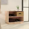 tömör fenyőfa cipősszekrény 60 x 34 x 45 cm
