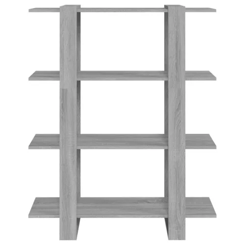  szürke sonoma színű térelválasztó könyvszekrény 100x30x123,5 cm