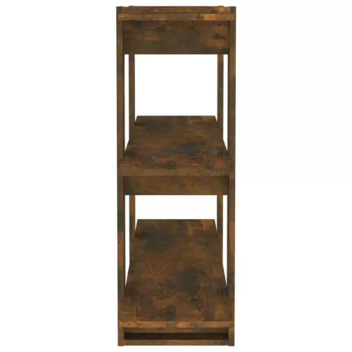  füstös tölgy színű térelválasztó könyvszekrény 100x30x87 cm