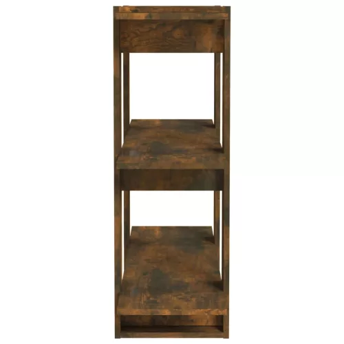  füstös tölgy színű térelválasztó könyvszekrény 80x30x87 cm