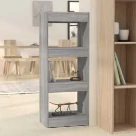    szürke sonoma színű fa könyvszekrény/térelválasztó 40x30x103 cm