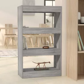    szürke sonoma színű fa könyvszekrény/térelválasztó 60x30x103 cm