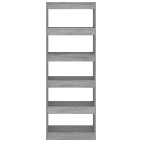  szürke sonoma színű fa könyvszekrény/térelválasztó 60x30x166 cm