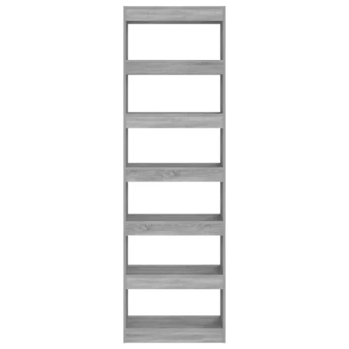  szürke sonoma színű térelválasztó könyvszekrény 60x30x198 cm