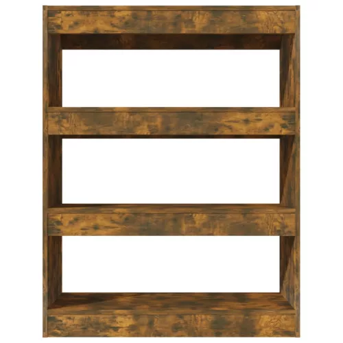  füstös tölgy színű fa könyvszekrény/térelválasztó 80x30x103 cm