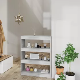    szürke sonoma színű fa könyvszekrény/térelválasztó 80x30x103 cm