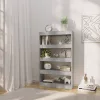  szürke sonoma színű fa könyvszekrény/térelválasztó 80x30x135 cm
