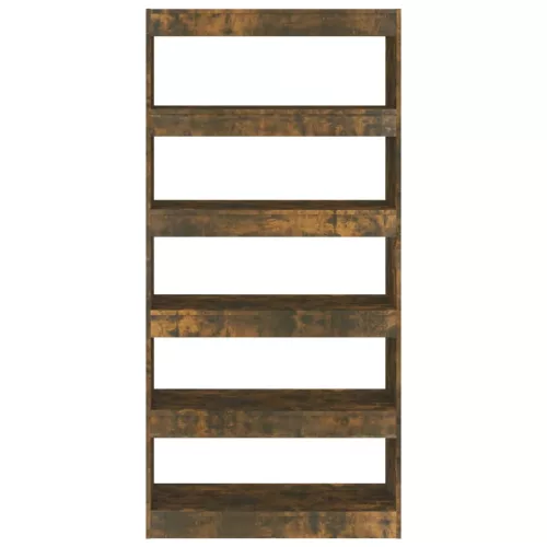  füstös tölgy színű fa könyvszekrény/térelválasztó 80x30x166 cm