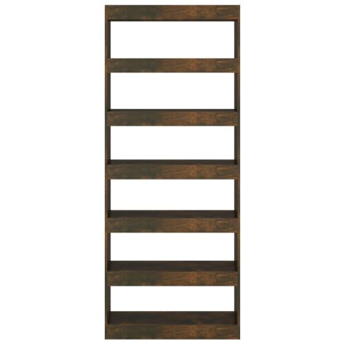  füstös tölgy színű fa könyvszekrény/térelválasztó 80x30x198 cm