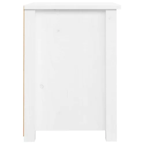  fehér tömör fenyőfa éjjeliszekrény 40x35x49 cm