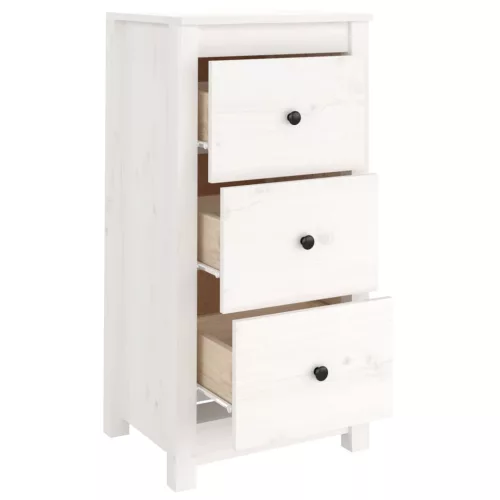  fehér tömör fenyőfa tálalószekrény 40 x 35 x 80 cm